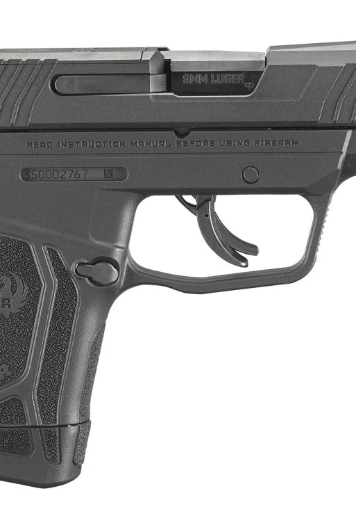 Ruger 3502 Max-9  9mm Luger 10+1 3.20" Black Nitride Alloy Steel Barrel, Black Oxide Optic Ready/Serrated Steel Slide, Black Polymer Frame Black Hogue HandALL Rubber Grip, Right Hand