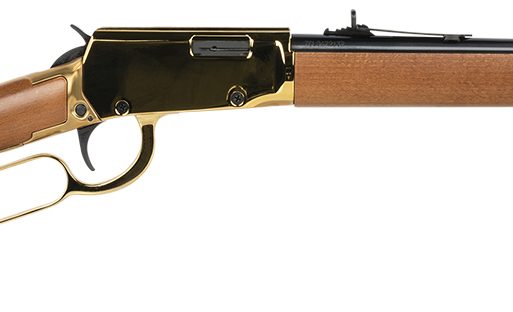 Rossi RL22181WD-GLD1 Rio Bravo  22 LR 15+1 18" Polished Black Barrel, Gold Metal Rec, Hardwood Furniture