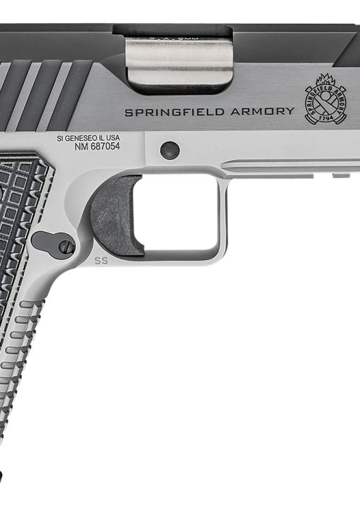 Springfield Armory PX9219L 1911 Emissary 9mm Luger 5" 9+1 Stainless Steel Frame Blued Carbon Steel with Tri-Top Cut Slide Black VZ Thin-Line G10 Grip Fiber Optic Front Sight Includes 2 Mags