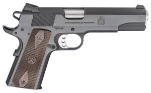 Springfield Armory PX9420 1911 Garrison 45 ACP 7+1, 5" Stainless Match Grade Steel Barrel, Salt Blued Serrated Carbon Steel Slide, Blued Steel Frame w/Beavertail, Thin-Line Wood Grip