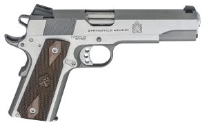 Springfield Armory PX9420S 1911 Garrison 45 ACP 7+1 5" Stainless Match Grade Steel Barrel, Serrated Stainless Steel Slide, Stainless Steel Frame w/Beavertail, Thin-Line Wood Grip