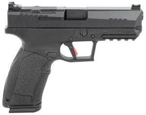 Tisas PX-9D PX-9 Gen3 Duty 9mm Luger Caliber with 4.11" Barrel, 20+1 or 18+1 Capacity, Overall Black Finish, Picatinny Rail Frame, Serrated/Optic Cut Cerakote Slide & Interchangeable Backstrap Grip