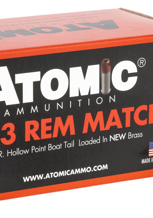 Atomic Ammunition 00427 Rifle Match 223Rem 77gr Hollow Point Boat Tail 50 Per Box/10 Case