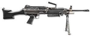 FN 46100169 M249S  5.56x45mm NATO 18.50" Barrel 30+1 Mag Or 200rd Belt Capacity, Black  Fixed Hydraulic Buffer Stock, Non-Slip Buttplate, Optics Ready
