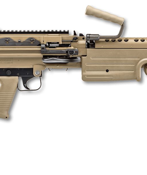 FN 46100170 M249S  5.56x45mm NATO 18.50" Barrel 30+1 Mag Or 200rd Belt Capacity, Flat Dark Earth Fixed Hydraulic Buffer Stock, Non-Slip Buttplate, Optics Ready