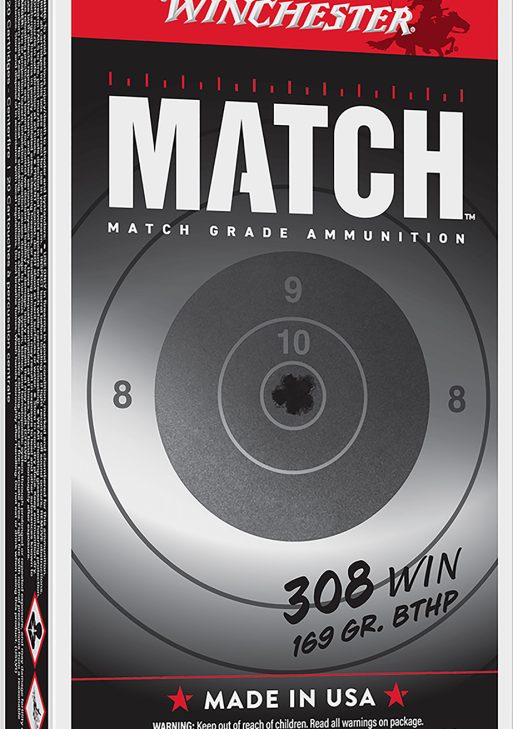 Winchester Ammo S308M2 Match Elite Marksman 308Win 169gr Sierra MatchKing BTHP 20 Per Box/10 Case