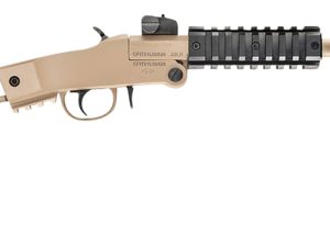 Chiappa Firearms 500255 Little Badger  Full Size 22 LR, 1 Shot 16.50" Desert Sand Cerakote Steel Barrel, Desert Sand Cerakote Quad Picatinny Receiver, Desert Sand Cerakote Wire Frame Stock, Right Hand