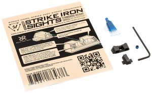 Strike Industries P320SIGHTSSTN Strike Iron Sights  Black/Blank Front Sight Black/Blank Rear Sight Sig Sauer P320 with Rear Dovetail Standard Height