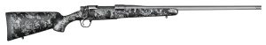 Christensen Arms 8010108600 Mesa FFT 300 PRC 3+1 22" Threaded Barrel, Tungsten Gray Cerakote, Black with Gray Webbing Stock
