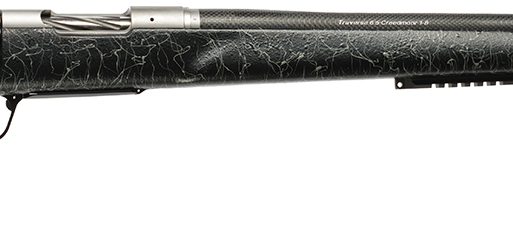 Christensen Arms 8011001800 Traverse  300 RUM 3+1 26" Threaded Barrel, Natural Stainless, Black with Gray Webbing Stock