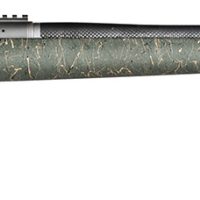 Christensen Arms 8010800203 Summit TI  Full Size 300 PRC 3+1, 26" Natural Titanium Steel Threaded Barrel, Natural Titanium Aluminum Receiver, Green w/Black/Tan Webbing Fixed Sporter Stock