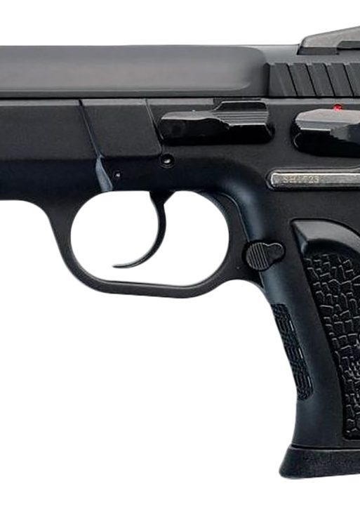 Tanfoglio IFG TFCOMPACTF10 Force Compact F 10mm Auto Caliber with 3.62" Barrel, 11+1 Capacity, Overall Black Finish, Picatinny Rail Frame, Serrated Steel Slide & Rubber Grip
