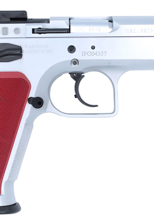 Tanfoglio IFG TFSTOCK29OR Stock II  9mm Luger 16+1 4.44" Stainless Polygonal Rifled Barrel, Ported Slide & Frame w/Red Polymer Grips Right Hand