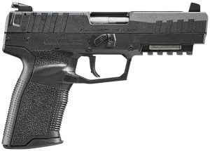 FN 66101274 Five-seveN MRD 5.7x28mm 20+1 4.80" Black Steel Barrel, Black Optic Ready/Serrated Steel Slide & Polymer Frame w/Picatinny Rail, Black Textured Polymer Grip, Ambidextrous