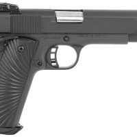 Taylors & Company 230056 1911 Tactical Full Size 10mm Auto 8+1, 5" Stainless Steel Barrel, Black Parkerized Serrated Slide, Black Parkerized Steel Frame w/Beavertail, Black/Gray G10 Grip