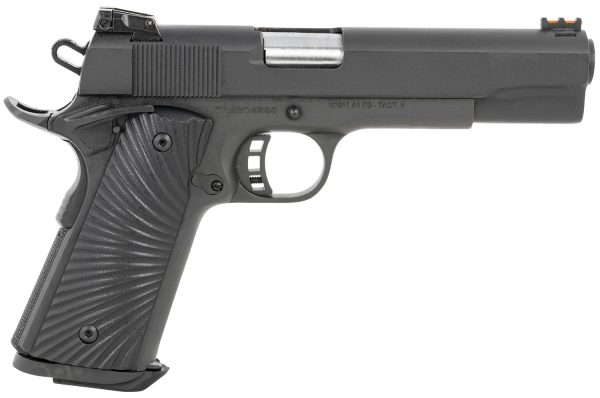 Taylors & Company 230056 1911 Tactical Full Size 10mm Auto 8+1, 5" Stainless Steel Barrel, Black Parkerized Serrated Slide, Black Parkerized Steel Frame w/Beavertail, Black/Gray G10 Grip