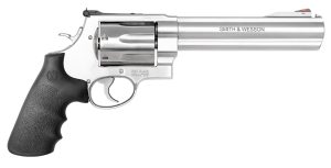 Smith & Wesson 13331 Model 350  X-Frame 350 Legend 7 Shot 7.50" Satin Stainless Steel Barrel, Cylinder & Frame, Black Finger Grooved Grip, Internal Lock Safety, Exposed Hammer