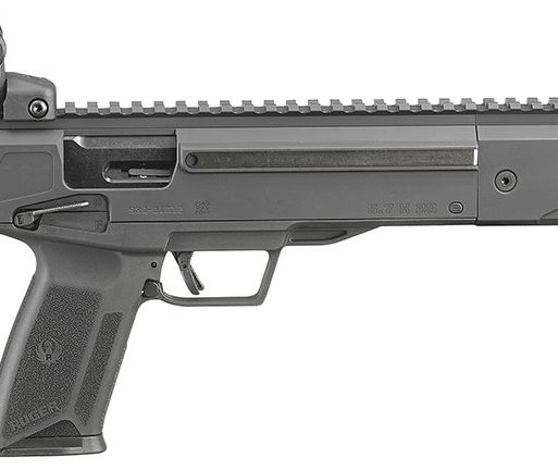 Ruger 19302 LC Carbine  5.7x28mm 10+1 16.25" Nitride Fluted Barrel, Black Hard Coat Anodized Finish, M-LOK Handguard, OEM Flip Up Sights, Synthetic Folding Adjustable Stock, Black Polymer Grip