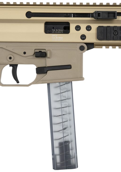 B&T Firearms 36039CT APC SD 9mm Luger 30+1 6.80" Black Steel Barrel, M-LOK Handguards, Coyote Brown Anodized Aluminum Picatinny Rail Receiver, Coyote Polymer Grips, Ambidextrous