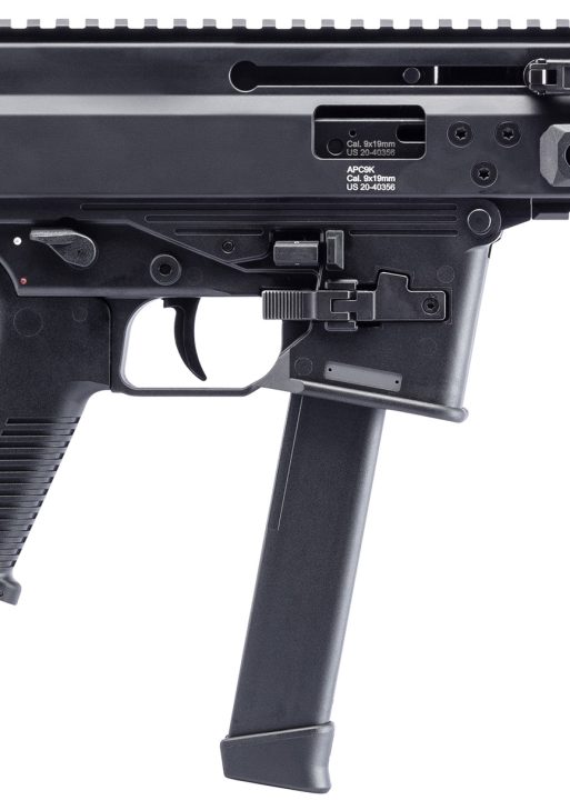 B&T Firearms 36176502G APC9K  9mm Luger 33+1 4.30" Black Steel Barrel, Black Picatinny Rail Receiver, Brace Adapter, Black Polymer Grips, Ambidextrous