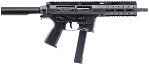 B&T Firearms 500003ABG SPC9  9mm Luger 33+1 9.10", Black, Buffer Tube Stock, Polymer Grip (Glock Mag Compatible)