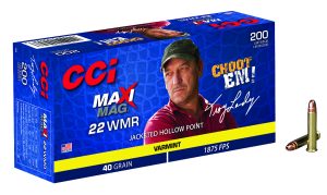CCI 958 Maxi-Mag Varmint 22WMR 40gr Jacketed Hollow Point 200 Per Box/10 Case