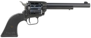 Heritage Mfg RR22B6PG Rough Rider  22 LR 6 Shot, 6.50" Black Steel Barrel, Black Zinc Alloy Frame, Black Cylinder, Black Polymer Grip, Hammer/Thumb Safety, Exposed Hammer