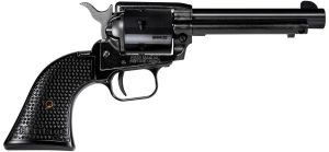 Heritage Mfg RR22MB4PG Rough Rider  22 LR/22 WMR 6 Shot, 4.75" Black Steel Barrel, Black Cerakote Zinc Alloy Frame, Black Cerakote Cylinder, Black Polymer Grip, Hammer/Thumb Safety, Exposed Hammer
