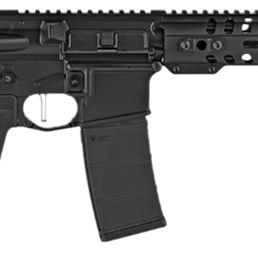 Patriot Ordnance Factory 01801 Minuteman Direct Impingement 5.56x45mm NATO 30+1 10.50", Black, Buffer Tube Stock, Textured Polymer Grip, 3 Prong Flash Hider