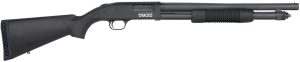 Mossberg 51605 590S  12 Gauge Pump 3" 9+1 18.50" Matte Blued Steel Barrel, Matte Blued Optic Ready Receiver, Fixed Black Synthetic Stock, Right Hand