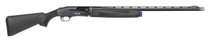 Mossberg 85159 940 Super Bantam Full Size 12 Gauge Semi-Auto 3" 4+1 26" Matte Blued Vent Rib Barrel, Tungsten Gray w/Blue Accents Stainless Steel Receiver, Adjustable Black Synthetic Stock, Right Hand