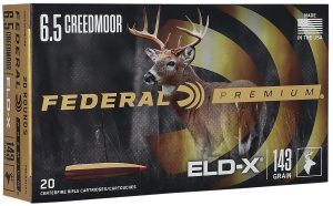 Federal P65CRDELDX1 Premium ELD-X 6.5Creedmoor 143gr 20 Per Box/10 Case
