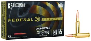Federal GM65CRDOTM1 Gold Medal Centerfire Rifle 6.5Creedmoor 140gr Open Tip Match 20 Per Box/10 Case