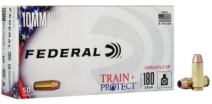 Federal TP10VHP1 Train + Protect  10mmAuto 180gr Versatile Hollow Point 50 Per Box/10 Case