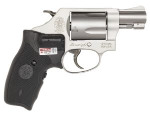 Smith & Wesson 163052 Model 637 w/Laser J-Frame 38 Special +P 5 Shot 1.88" Stainless Steel Barrel, Stainless Cylinder, Matte Silver Aluminum Frame, Black Crimson Trace Lasergrip