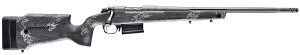 Bergara Rifles B14SM759 B-14 Crest 6.5 PRC 3+1 20" Fluted/Threaded, Sniper Gray Cerakote Barrel/Rec, Monte Carlo Carbon Fiber Stock with Black & Gray Splatter, Omni Muzzle Brake