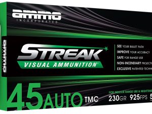 Ammo Inc 45230TMCSTRKGRN50 Streak Visual (GREEN)  45ACP 230gr Total Metal Case 50 Per Box/20 Case