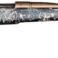 Christensen Arms 8010119100 Mesa FFT 7mm PRC 3+1 22" Threaded Barrel, Burnt Bronze Cerakote, Green with Black/Tan Webbing Stock