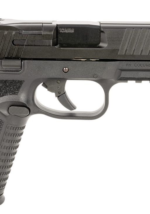 FN 66101377 510 Tactical Full Size 10mm Auto 10+1, 4.71" Black Target Crown/Threaded Steel Barrel, Black PVD Optic Cut/Serrated Slide & Polymer Frame w/Picatinny Rail,  Ambidextrous