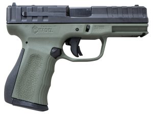 Citadel CITCP9ODG Centurion CP9 Compact Frame 9mm Luger 14+1, 4" Black Steel Barrel, Optic Ready/Serrated Steel Slide, OD Green Polymer Frame & Grip