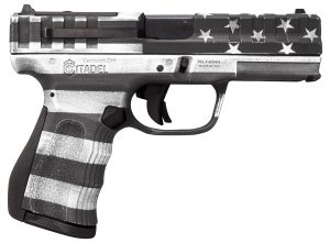 Citadel CITCP9USG Centurion CP9 Compact 9mm Luger 14+1 4" Black Steel Barrel, American Flag Gray Cerakote Optic Ready/Serrated Slide, Polymer Frame & Grip