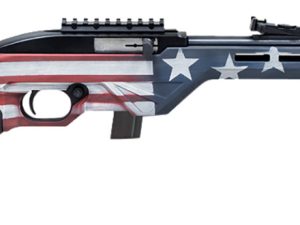 Citadel CIT22LRBUSA Trakr  22 LR 10+1 18" Blued Steel Threaded Barrel & Receiver, American Flag Synthetic Stock
