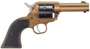 Ruger 2054 Wrangler  22 LR 6 Shot 3.75" Burnt Bronze Cerakote Steel Barrel, Burnt Bronze Cerakote Aluminum Frame, Black Cylinder, Black Checkered Polymer Grip, Transfer Bar Safety, Exposed Hammer