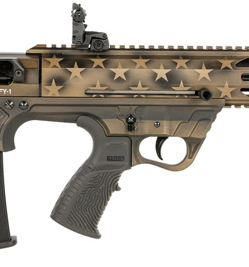 Gforce Arms GFY1USBNZ GFY-1  12 Gauge Semi-Auto 3" 5+1 18.50" Black Threaded Barrel, American Flag Burnt Bronze Aluminum Receiver, Picatinny Rail Bronze Bullpup Polymer Stock, Polymer Grip