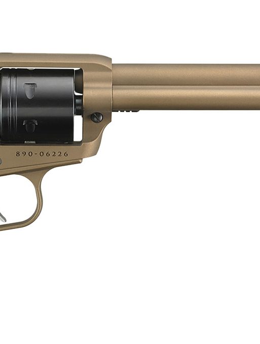 Ruger 2040 Wrangler  22 LR 6 Shot 7.50" Burnt Bronze Cerakote Barrel & Frame Black Cerakote Cylinder Black Checkered Polymer Grips