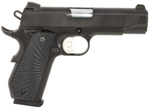 SDS Imports 10100102 1911 Devil Ray Carry 45 ACP 8+1 4.25" Stainless Steel Barrel, Black Cerakote Serrated Steel Slide, Black Cerakote Steel Frame w/Beavertail, Black Sunburst G10 Grips