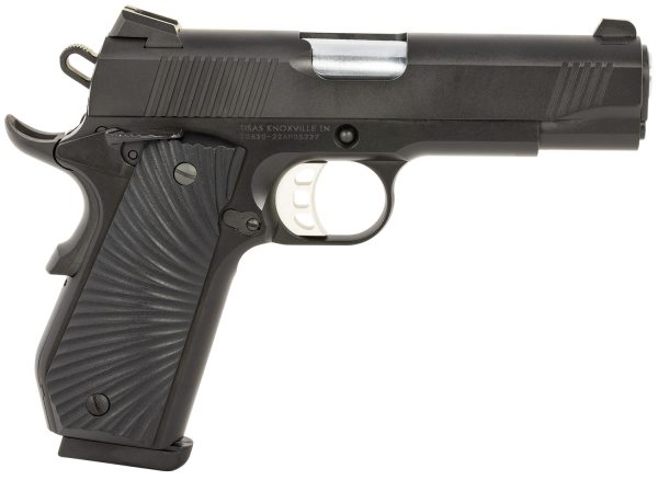SDS Imports 10100102 1911 Devil Ray Carry 45 ACP 8+1 4.25" Stainless Steel Barrel, Black Cerakote Serrated Steel Slide, Black Cerakote Steel Frame w/Beavertail, Black Sunburst G10 Grips