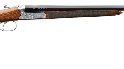 Charles Daly 930340 500  Full Size 20 Gauge Break Open 3" 2rd 26" Gloss Blued Side By Side Barrel, Silver Engraved Stainless Steel Receiver, Checkered Oiled Walnut Stock