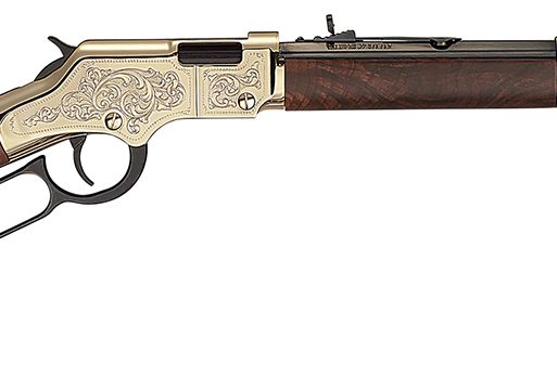 Henry H004D4 Golden Boy Deluxe 4th Edition 22 Short, 22 Long or 22 LR, 16 LR/21 Short Capacity, 20" Blued Octagon Barrel, Engraved Brasslite Rec, American Walnut Stock, Ad. Buckhorn Sights