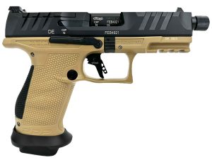 Walther Arms 2877520 PDP Compact Pro SD 9mm Luger 15+1 4.60" Threaded Barrel, Black Optic Cut/Serrated Slide, FDE Polymer Frame with Pic. Rail, Performance Duty Textured Polymer Grip, Flared Magwell